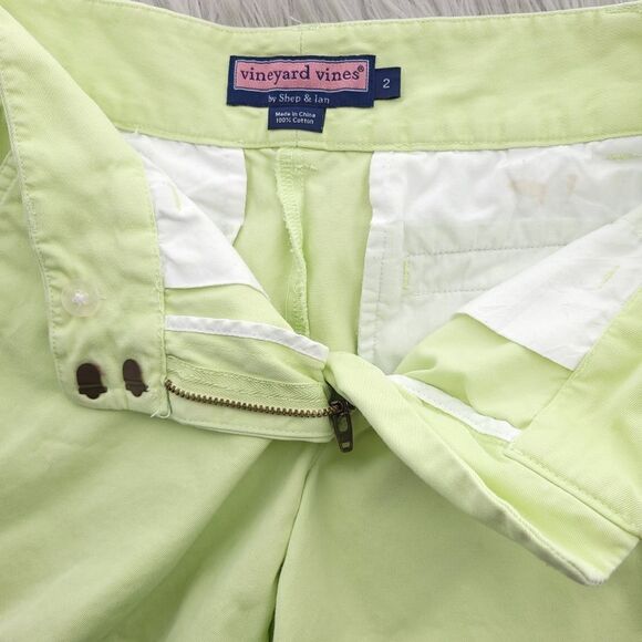 Vineyard Vines Cotton Green Summer Shorts Womens Size 2 - Picture 8 of 10